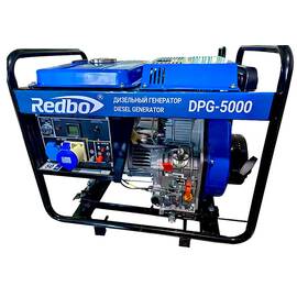 Redbo DPG-5000 5 кВт 220В Дизельный генератор с электростартером, Мощность: 5 кВт , Напряжение: 220 Вольт (однофазные) купить по выгодной цене 100kwatt.ru