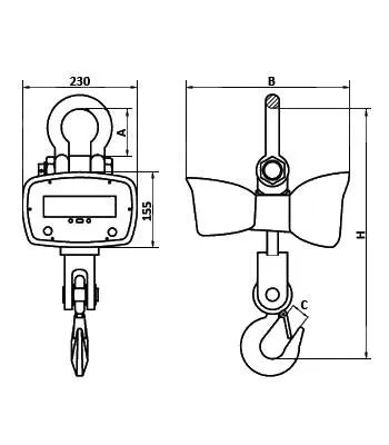 UNIGRAM КВ-20Т с ПДУ180 Крановые весы с индикацией на пульте, с USB-интерфейсом в Краснодаре купить по выгодной цене 100kwatt.ru