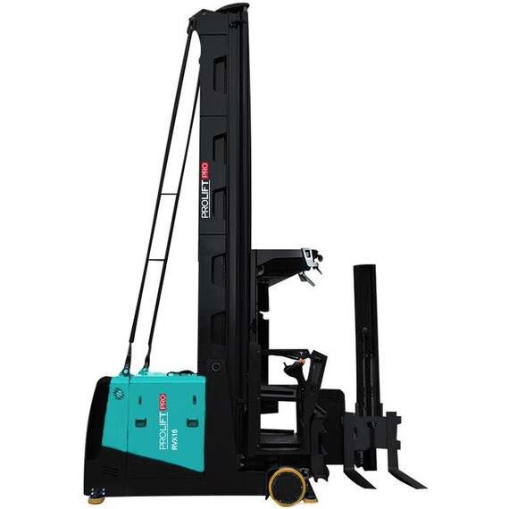 PROLIFT PRO RVX 1650 1,6 т 5 м Узкопроходный штабелер с подъемом кабины оператора в Краснодаре, Грузоподъемность: 1.6 тонны (1600 кг), Высота подъема вил, м.: 5 м, Напряжение: 80 В, Тип батареи: Кислотная, обслуживаемая купить по выгодной цене 100kwatt.ru