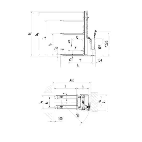 OXLIFT AX15 3600 мм 1500 кг Самоходный штабелер в Краснодаре, Грузоподъемность: 1.5 тонны (1500 кг), Высота подъема вил, м.: 3.6 м, Тип батареи: Кислотная, необслуживаемая купить по выгодной цене 100kwatt.ru