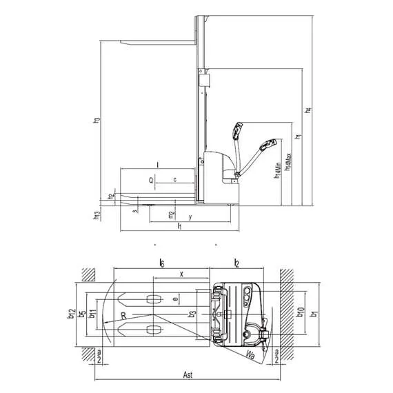 EP WSA161 FFL 1,6 т 4,8 м Штабелер самоходный, мачта со свободным ходом в Краснодаре, Грузоподъемность: 1.6 тонны (1600 кг), Высота подъема вил, м.: 4.8 м, Напряжение: 24 В, Тип батареи: Кислотная, обслуживаемая купить по выгодной цене 100kwatt.ru