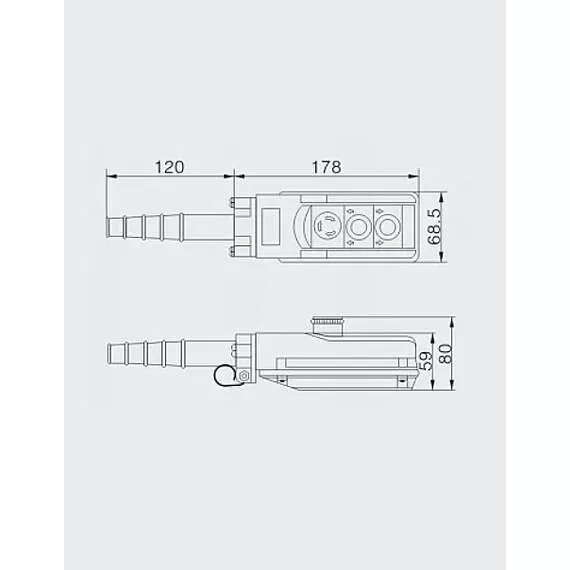 OCALIFT IP55 TNHA1-61YS Пульт управления 2 кнопки, 1 скорость, стоп, ключ, старт в Краснодаре купить по выгодной цене 100kwatt.ru