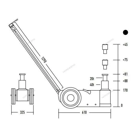NORDBERG N402 Домкрат пневмогидравлический подкатной в Краснодаре купить по выгодной цене 100kwatt.ru