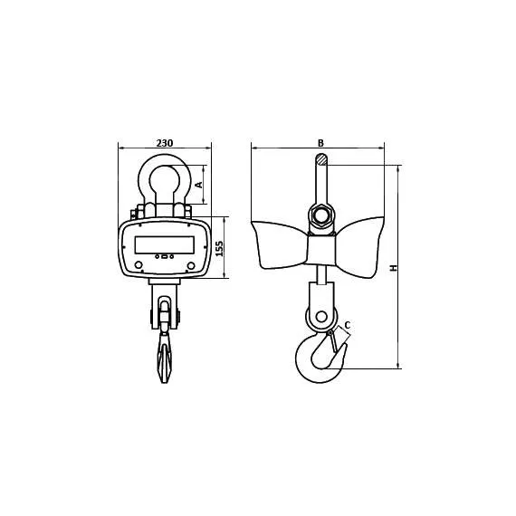 UNIGRAM КВ-15Т с ПДУ180 Крановые весы с индикацией на пульте, с USB-интерфейсом в Краснодаре купить по выгодной цене 100kwatt.ru