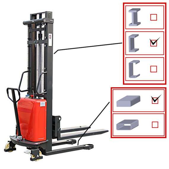 OXLIFT SES2510 Штабелер с электроподъемом 1000 кг. в Краснодаре, Грузоподъемность: 1 тонна (1000 кг), Высота подъема вил, м.: 2.5 м, Высота в сложенном положении, мм: 1830 мм купить по выгодной цене 100kwatt.ru