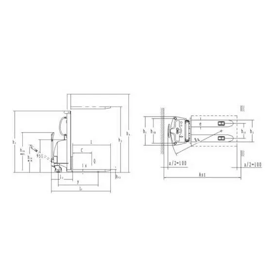 Noblelift SPM 1016 Гидравлический штабелер с электроподъемом в Краснодаре купить по выгодной цене 100kwatt.ru