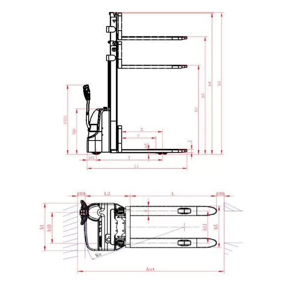 OXLIFT AX 1230H 3000 Мм 1200 Кг Самоходный Штабелер в Краснодаре купить по выгодной цене 100kwatt.ru